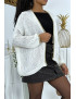 Cardigan blanc en grosse maille - 3