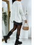Cardigan blanc en grosse maille - 4