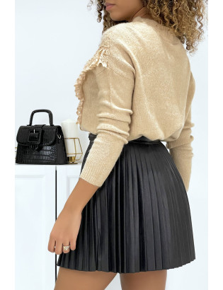 Pull camel col montant femme - 8