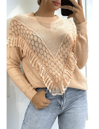 Pull rose col montant femme - 3
