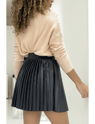Pull rose col montant femme - 4