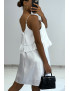 Petite robe fluide satinée blanche - 2
