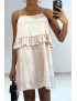 Petite robe fluide satinée robe poudrée - 2