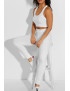 Ensemble legging et top push up blanc - 2