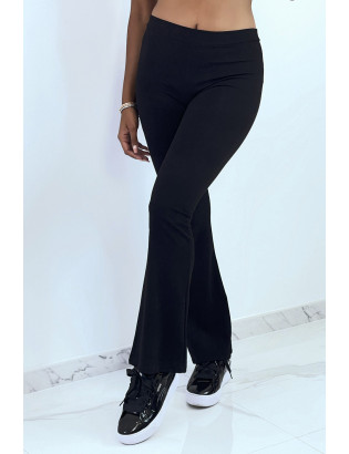 Pantalon patte d'eph noir très tendance - 4