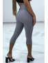 Legging push up gris mi-long anti-cellulite - 1