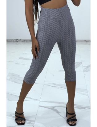 Legging push up gris mi-long anti-cellulite - 3