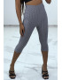 Legging push up gris mi-long anti-cellulite - 3
