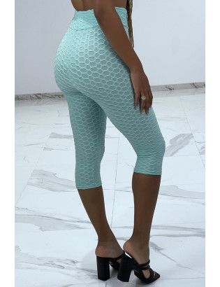 Legging push up vert d'eau mi-long anti-cellulite - 2