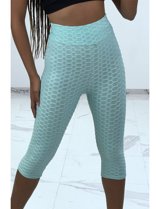 Legging push up vert d'eau mi-long anti-cellulite - 3