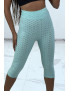 Legging push up vert d'eau mi-long anti-cellulite - 3