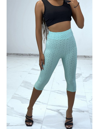 Legging push up vert d'eau mi-long anti-cellulite - 4