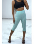 Legging push up vert d'eau mi-long anti-cellulite - 4