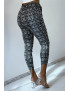 Pantalon slim noir avec motif poches et ceinture - 3