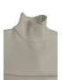 Ensemble pull col roulé over size et jegging en maille côtelé extensible blanc - 2