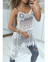 Tunique de plage en crochet blanche - 2