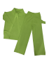 Ensemble pull col roulé tombant over size et palazzo anis - 1