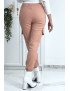 Pantalon treillis rose en strech avec poches - 9