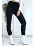Pantalon treillis noir en strech avec poches - 7