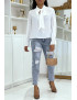 Blouse fluide blanche à manches longues - 2