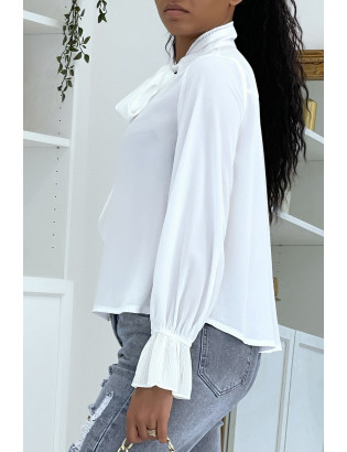 Blouse fluide blanche à manches longues - 3