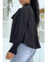 Blouse fluide noire à manches longues - 3
