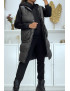 Ensemble 3 pièces doudoune sans manche avec sweat et jogging noir - 1