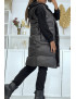 Ensemble 3 pièces doudoune sans manche avec sweat et jogging noir - 3