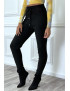 Pantalon noir coupe cigarette à élastique - 2