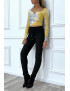 Pantalon noir coupe cigarette à élastique - 4