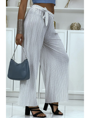 Pantalon imprimé fluide blanc - 2