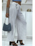 Pantalon imprimé fluide blanc - 2