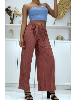Pantalon imprimé fluide corail - 3