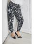 Pantalon ample noir à imprimé centaines de plumes - 2