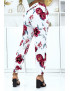 Pantalon blanc à fleurs fluide élastique à la taille et aux chevilles - 3