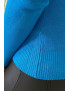 Gilet bleu en maille tricot très extensible et très doux - 8