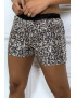 Mini short noir leopard en sequins - 6