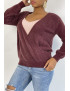 Pull cache coeur bordeaux duveteux et over size - 3