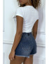 T-shirt blanc manches courtes, avec des noeuds - 6