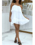 Petite robe blanche fluide à volants - 2