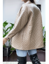 Manteau marron matelassé - 5