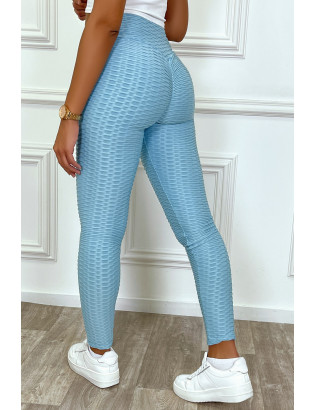 Legging push-up turquoise anti cellulite effet minceur - 1