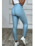 Legging push-up turquoise anti cellulite effet minceur - 4