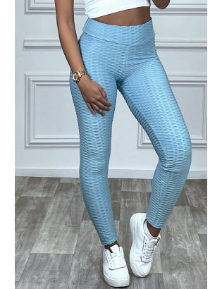 Legging push-up turquoise anti cellulite effet minceur - 6