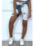 Cycliste tie and dye bleu push-up et anti-cellulite - 1
