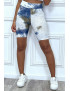 Cycliste tie and dye bleu push-up et anti-cellulite - 2