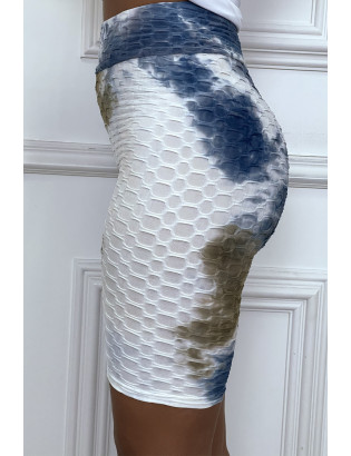 Cycliste tie and dye bleu push-up et anti-cellulite - 5