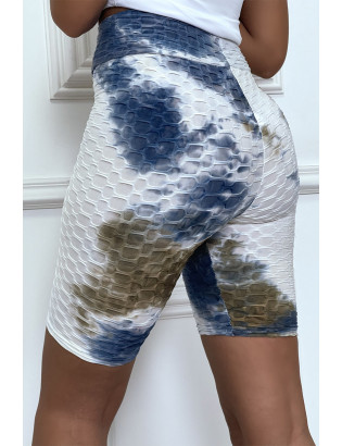 Cycliste tie and dye bleu push-up et anti-cellulite - 6