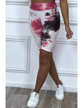 Cycliste tie and dye fuchsia push-up et anti-cellulite - 2