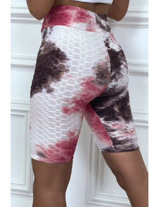 Cycliste tie and dye fuchsia push-up et anti-cellulite - 7